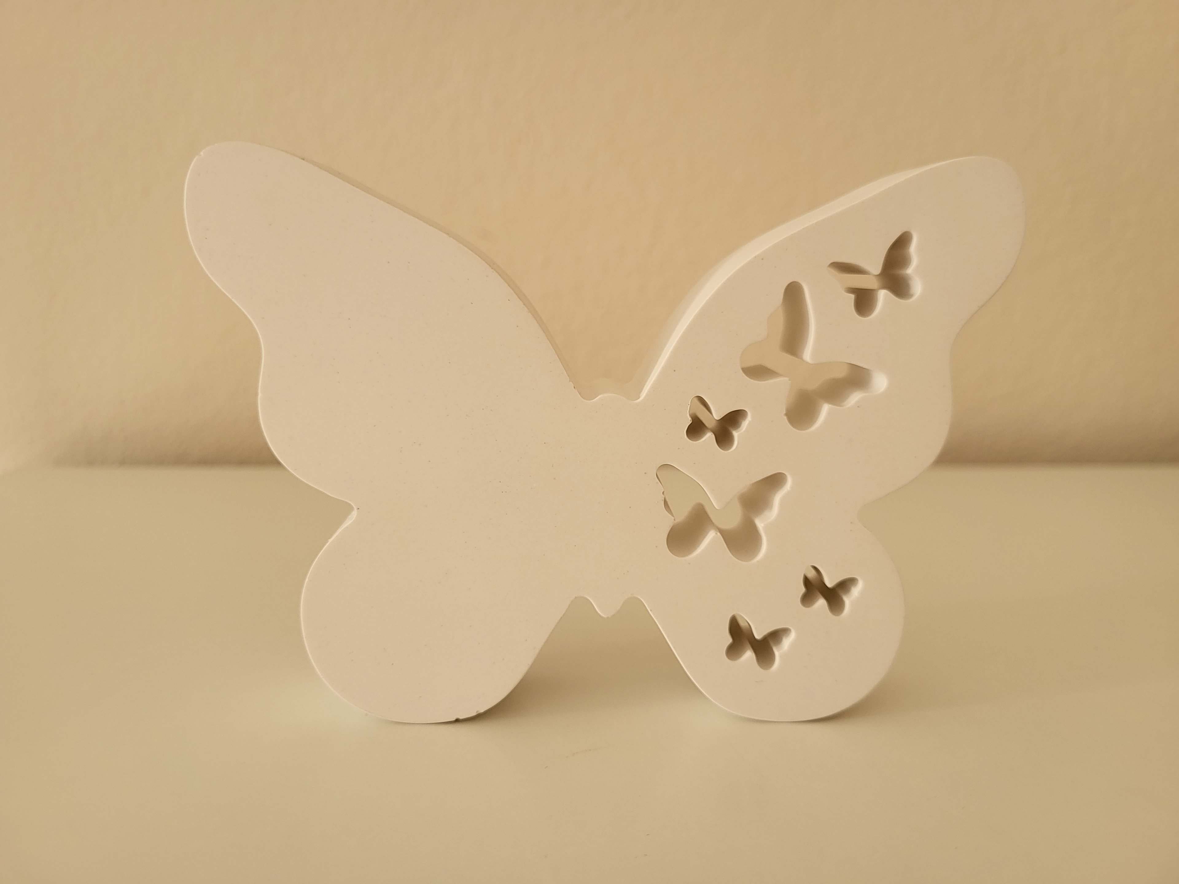 Deko-Frühling-Schmetterling-Raisin-Ceracraft-Gegossen-Handgemacht