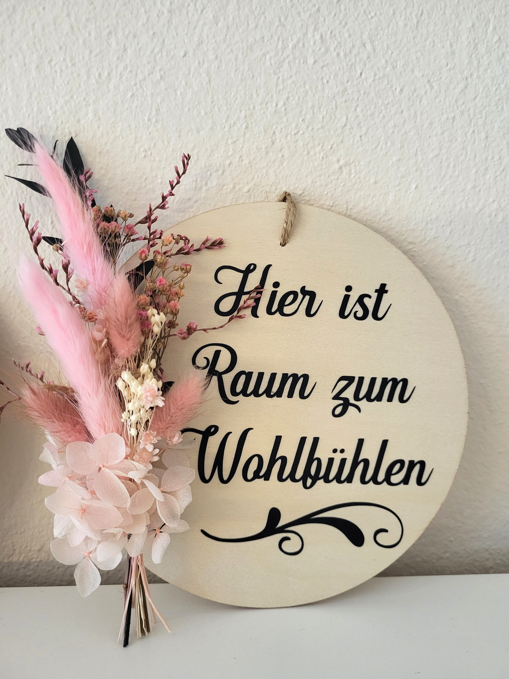 Holzschild mit Spruch