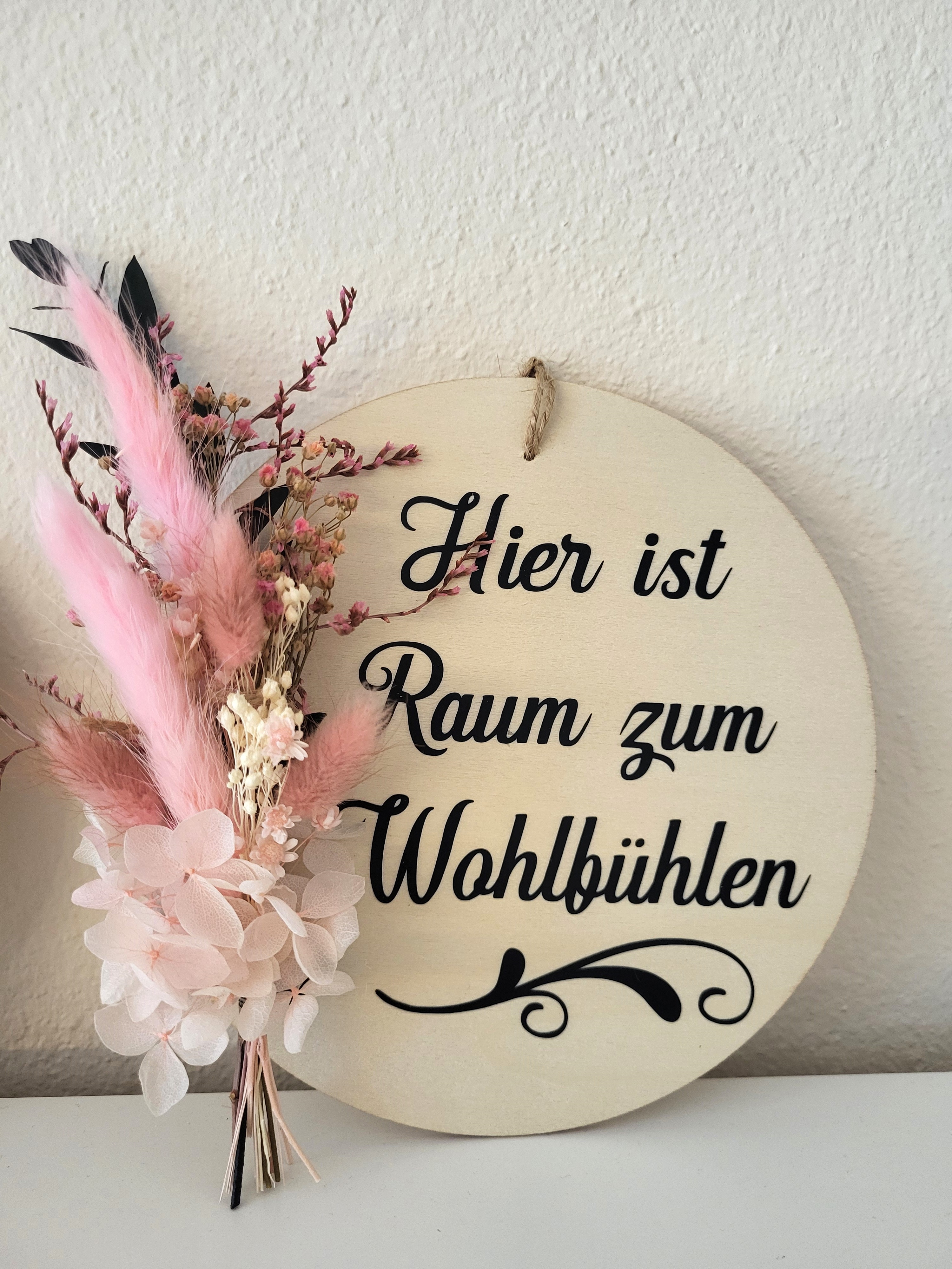 Holzschild mit Spruch