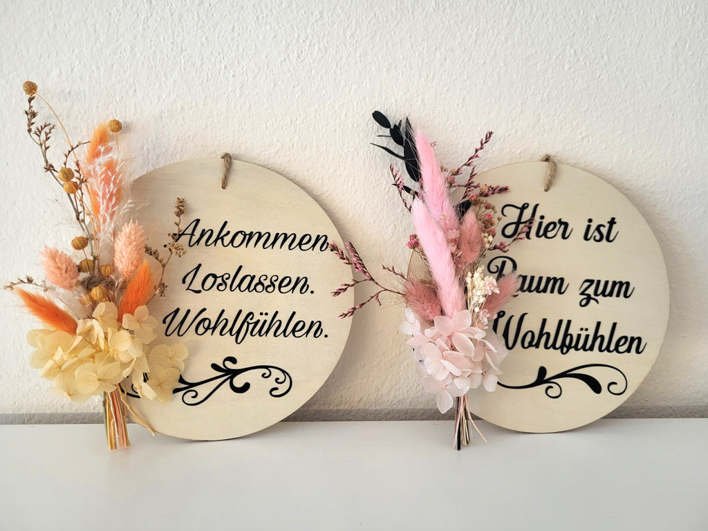 Holzschild mit Spruch