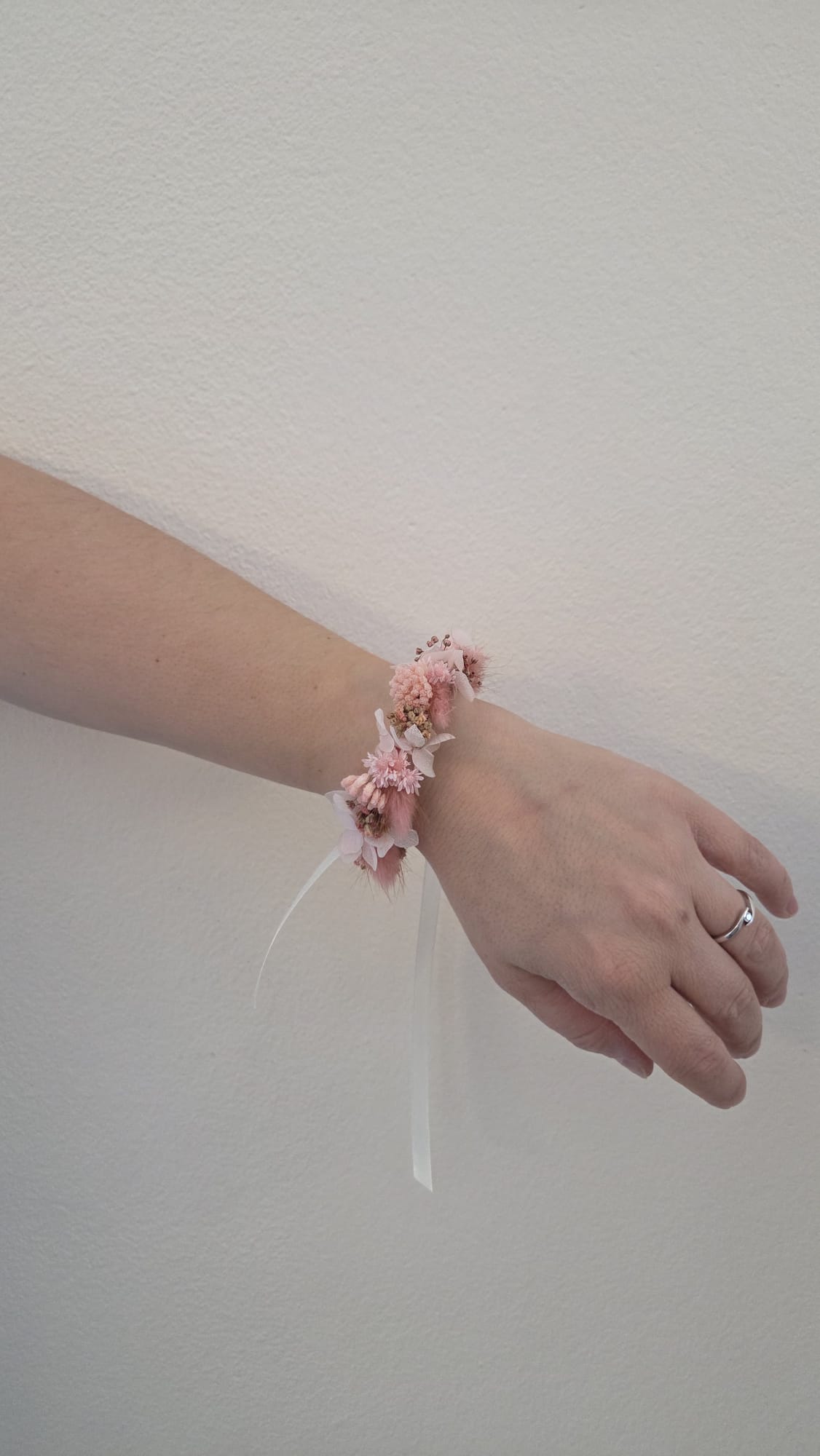 Armband-Trockenblumen-Schmuck-Rosa