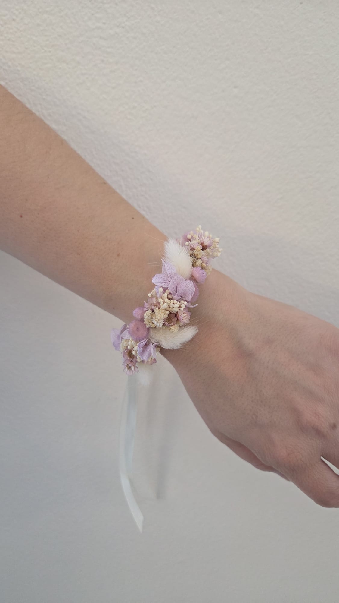 Armband-Trockenblumen-Schmuck-Flieder
