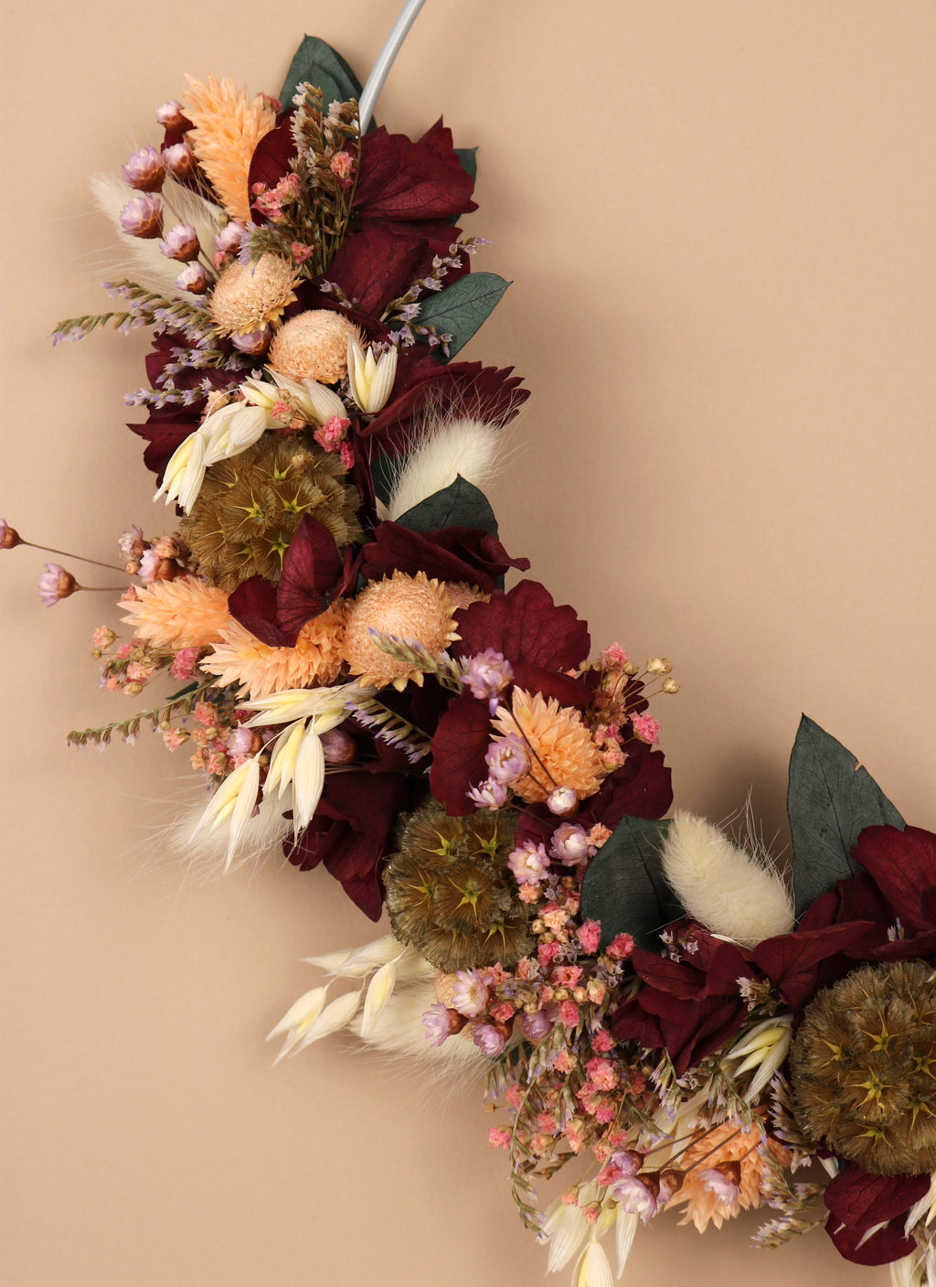 Trockenblumenkranz "Herbstglut"