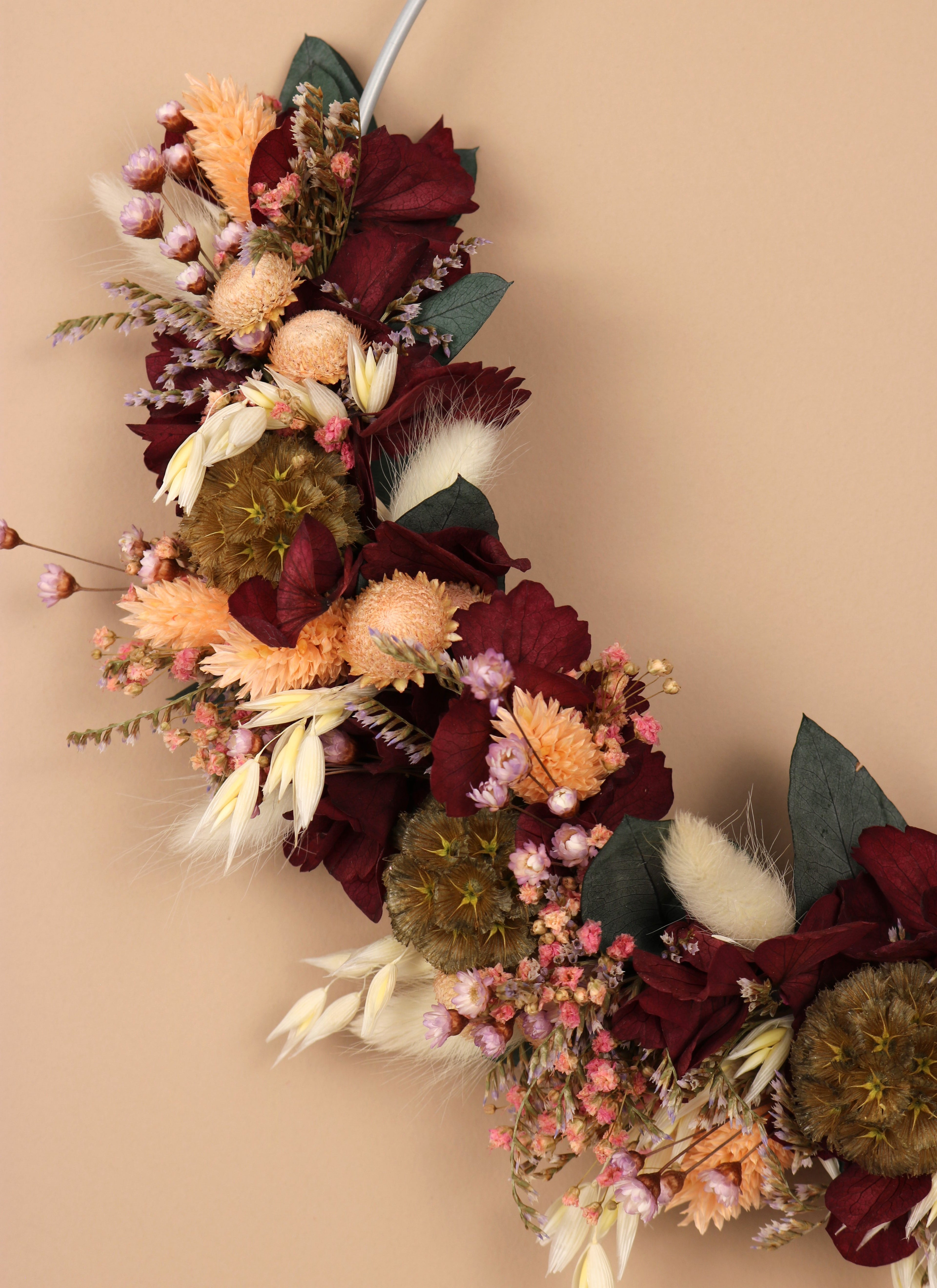 Trockenblumenkranz "Herbstglut"