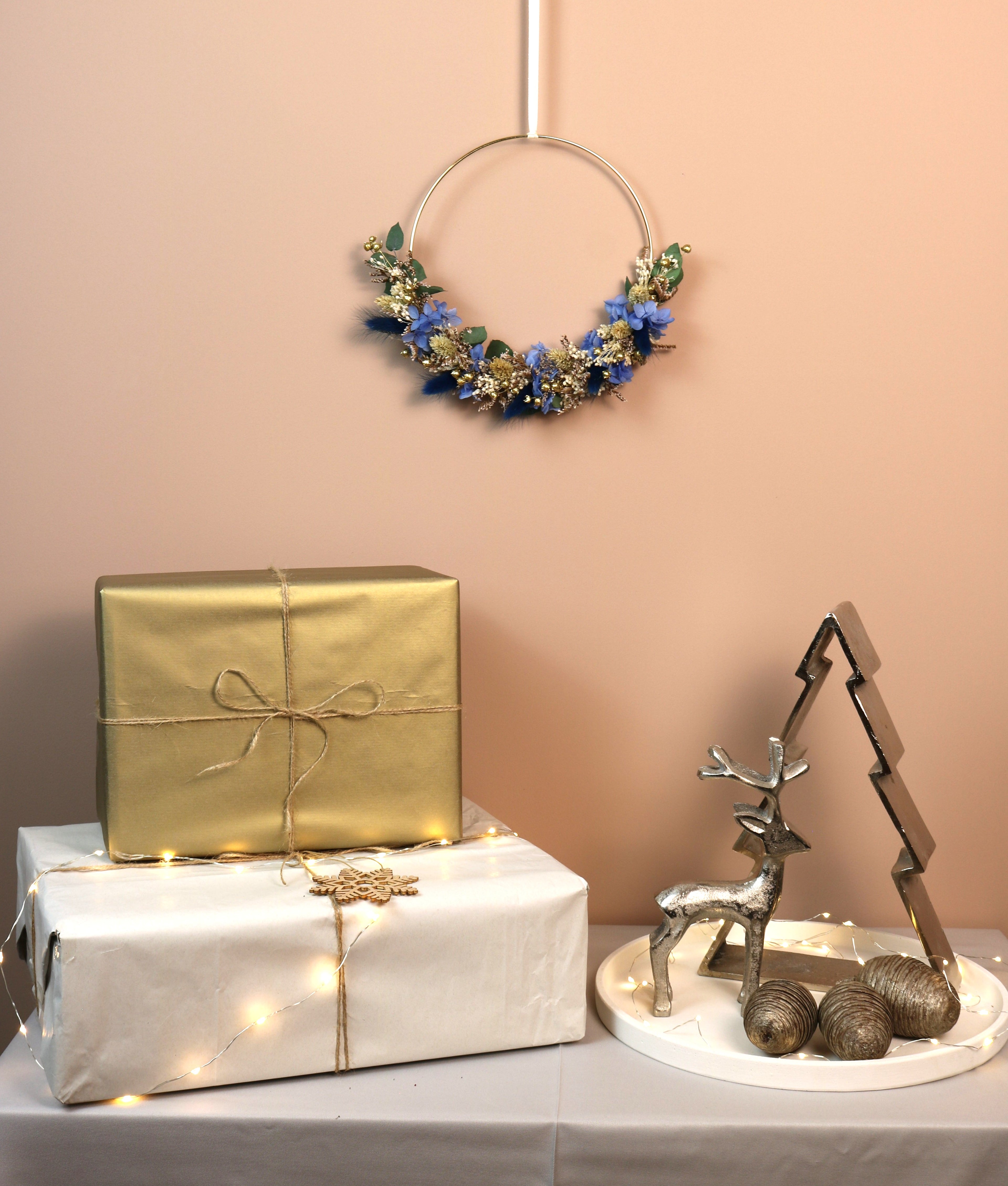 Trockenblumenkranz "Polarlicht"