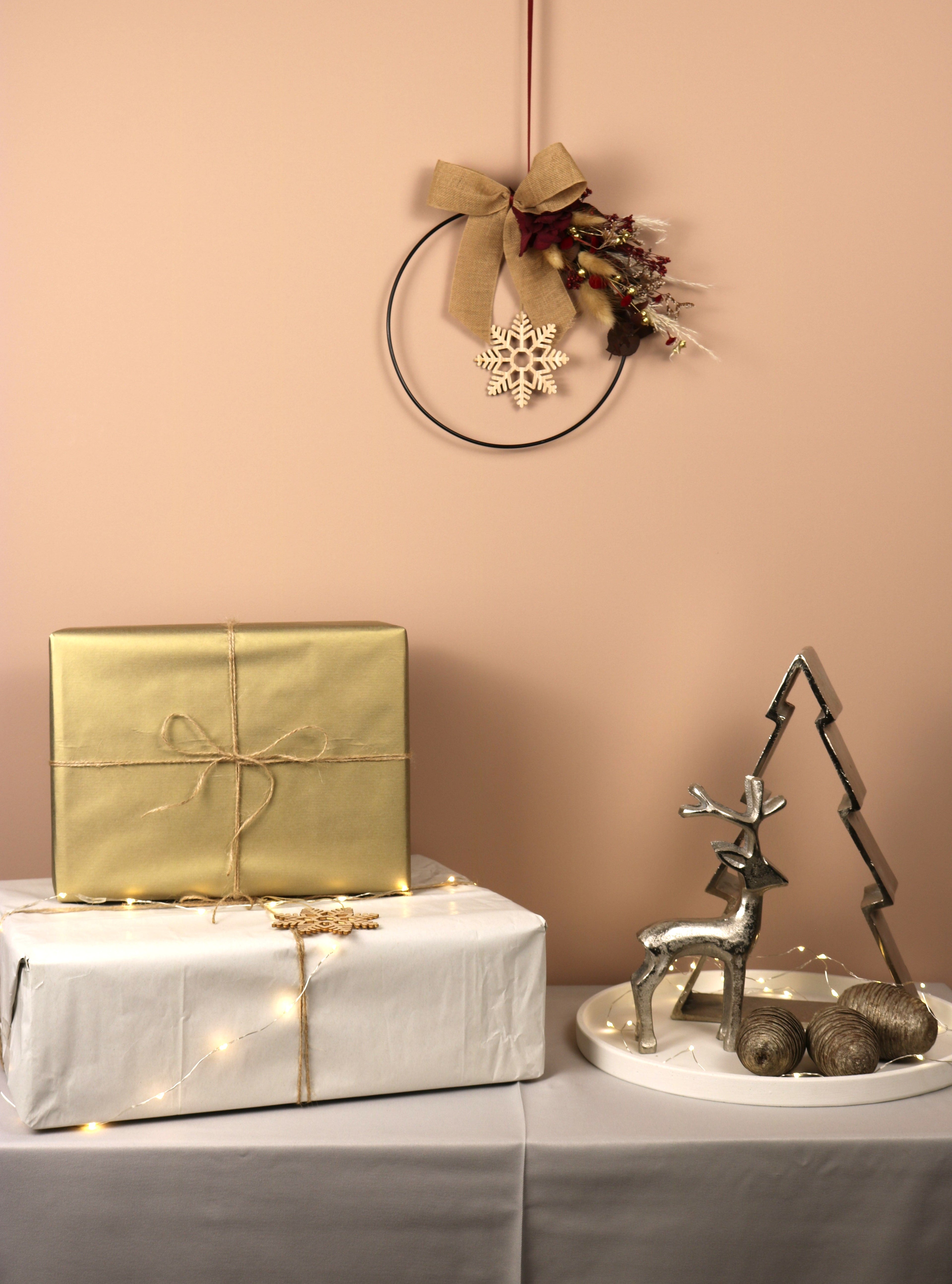 Trockenblumenkranz "Zimtglanz"